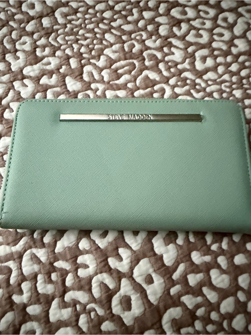 Steve Madden Mint Green Zip-Around Wallet